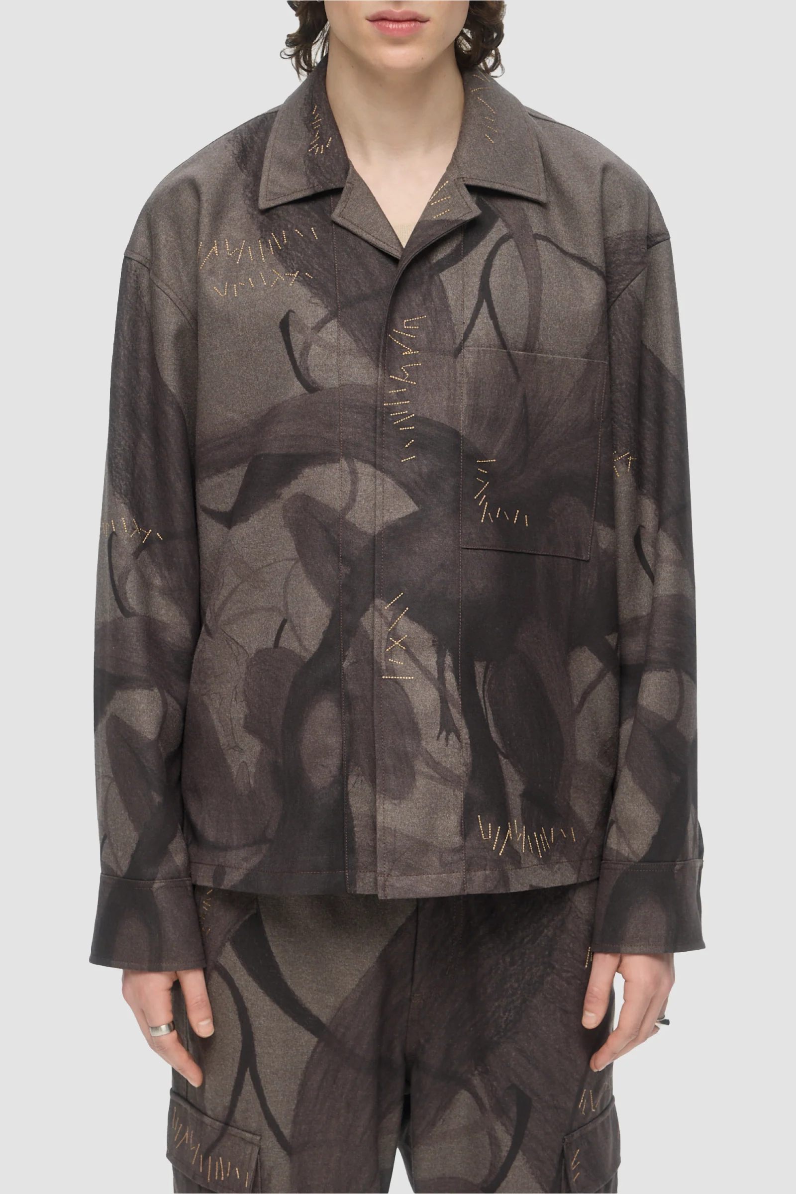 DOMREBEL Plume Overshirt - Grey