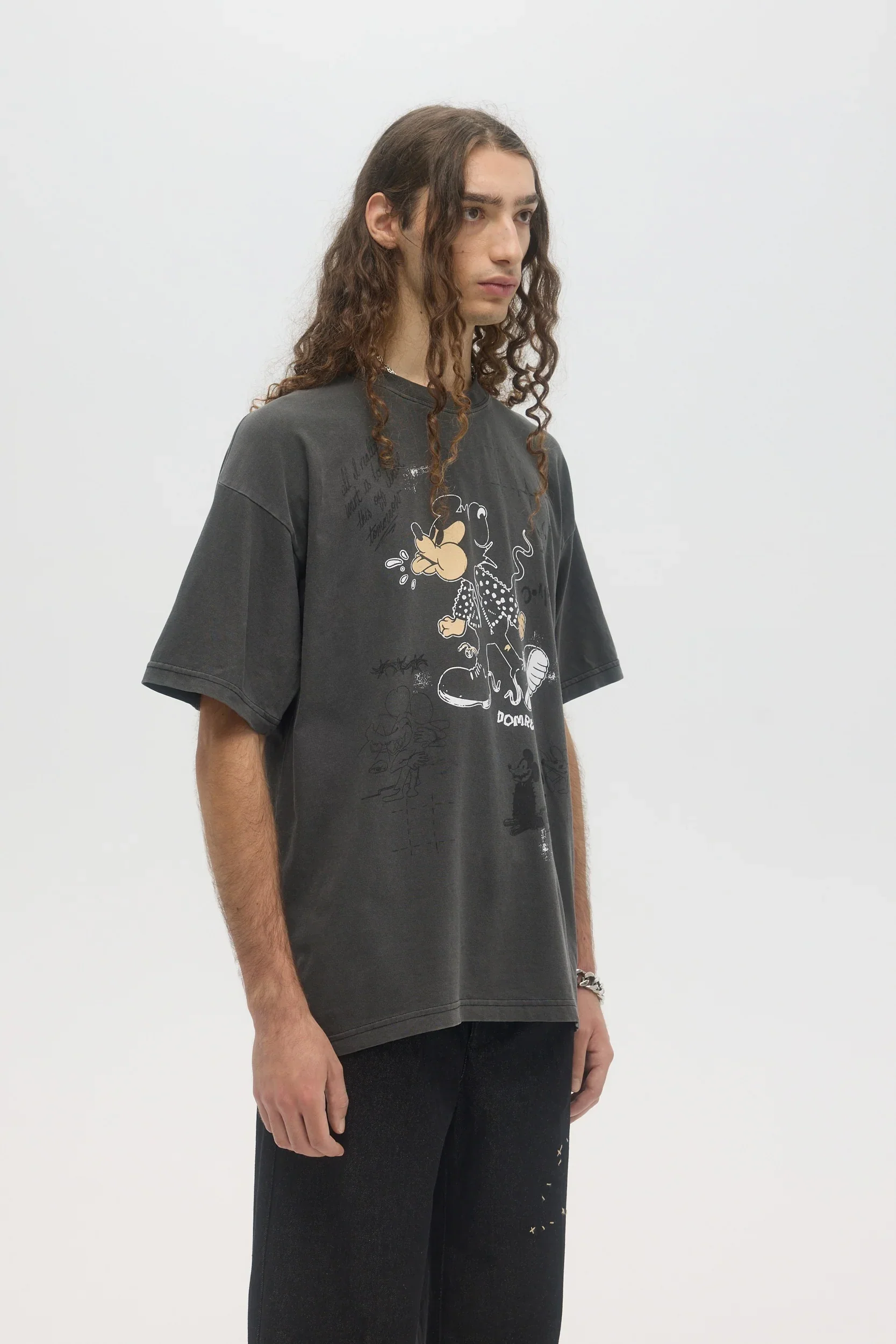 DOMREBEL Spit Tee - Faded Black - Image 2