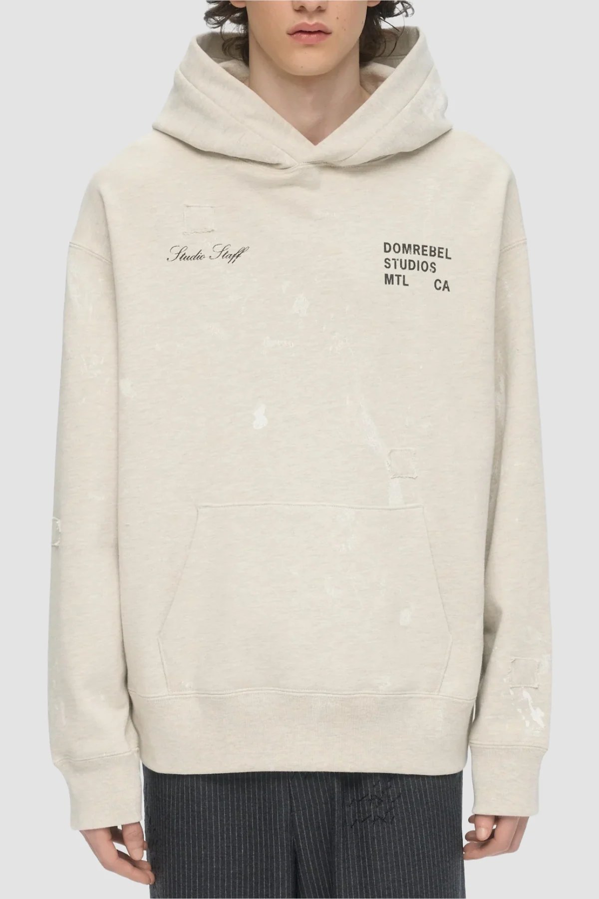 DOMREBEL Staff Pullover Hoodie - Greige