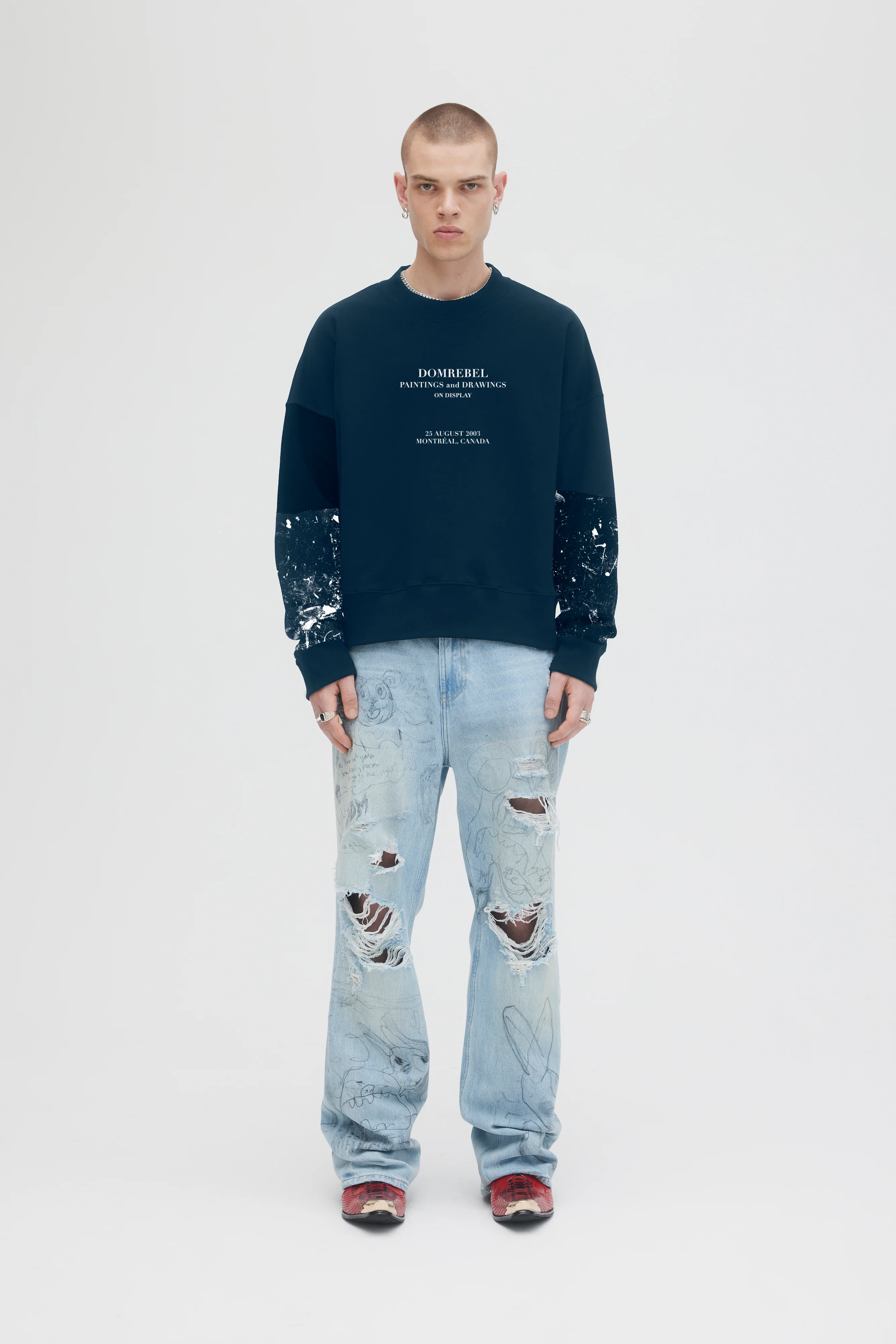DOMREBEL The Beginning Sweatshirt - Blue - Image 2