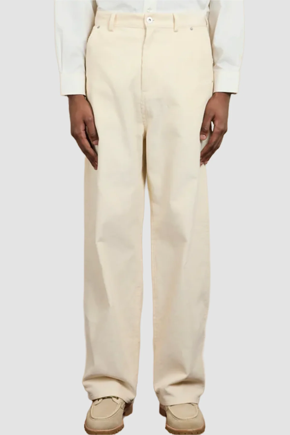 DrĂ´le de Monsieur Baggy Velours Pants - Cream