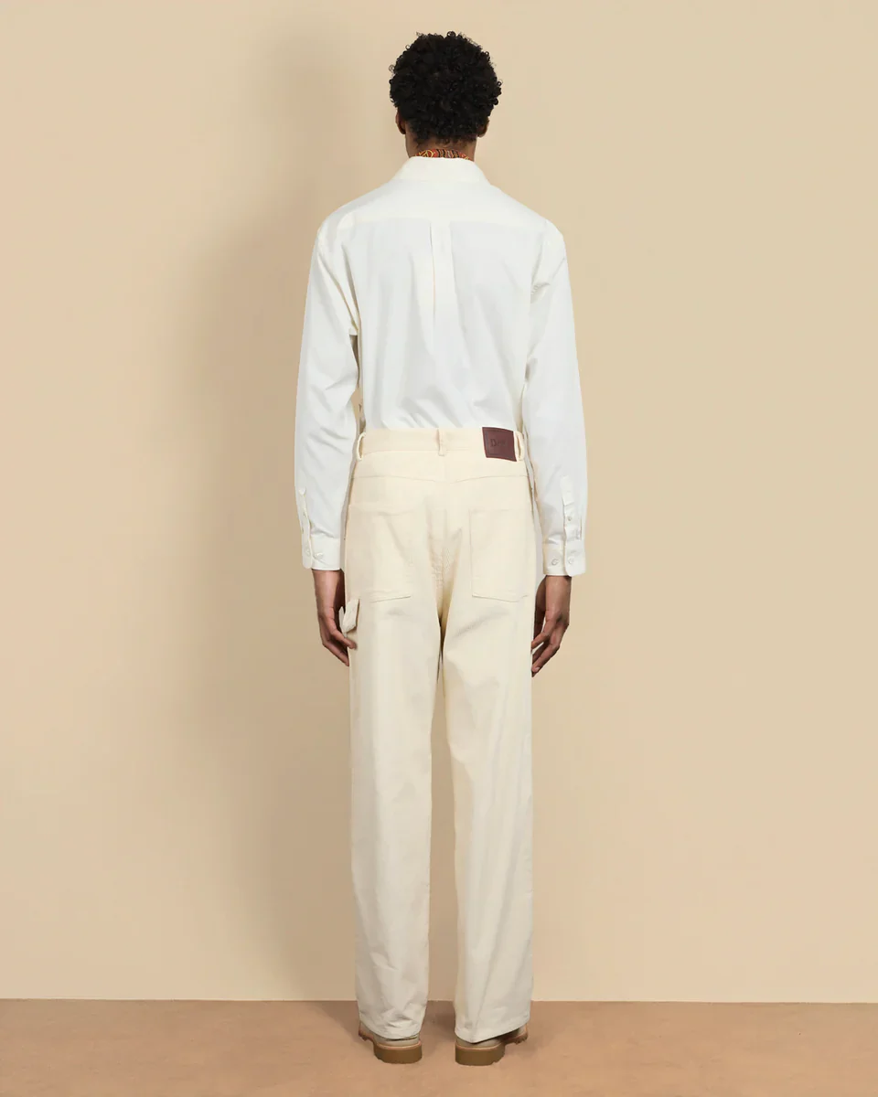 DrĂ´le de Monsieur Baggy Velours Pants - Cream - Image 2