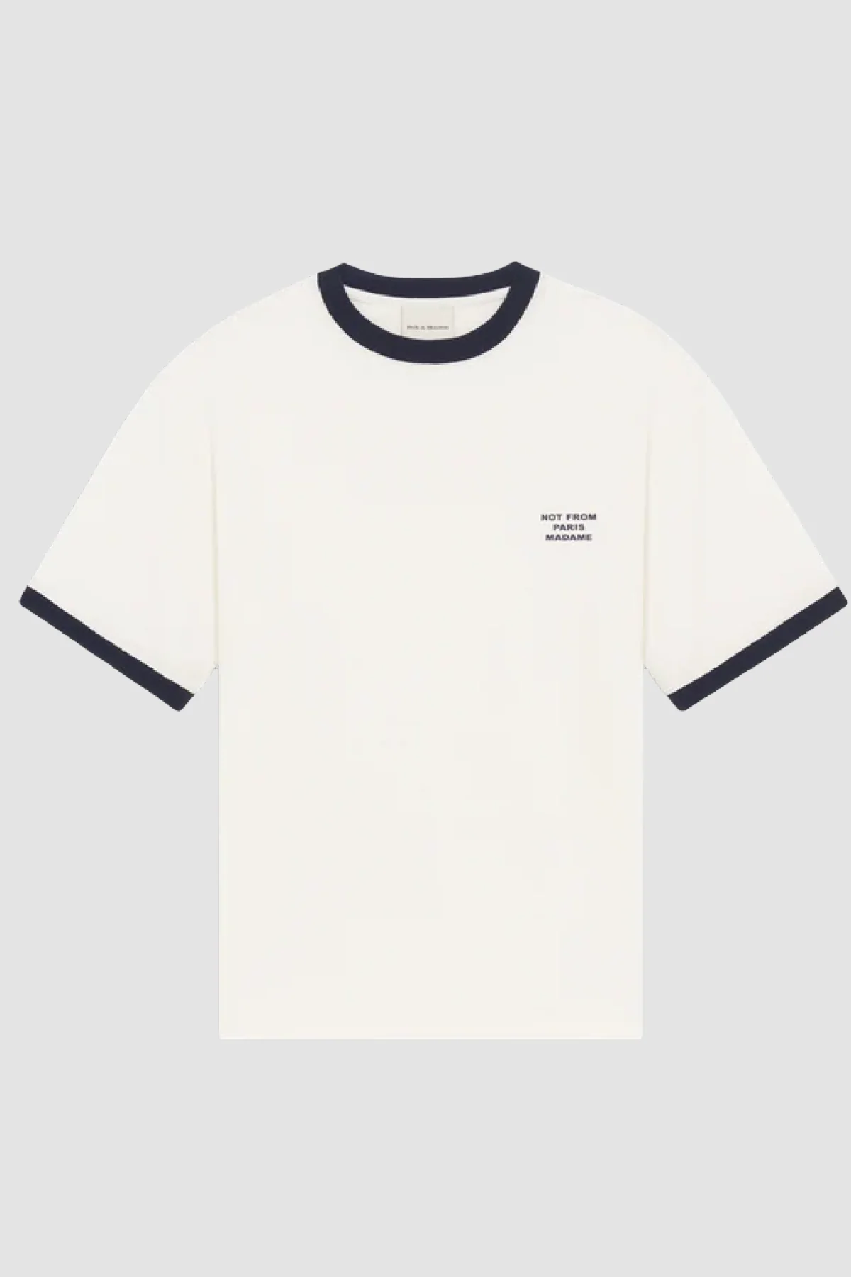 Drôle de Monsieur Contrasted Slogan Tee - Off White