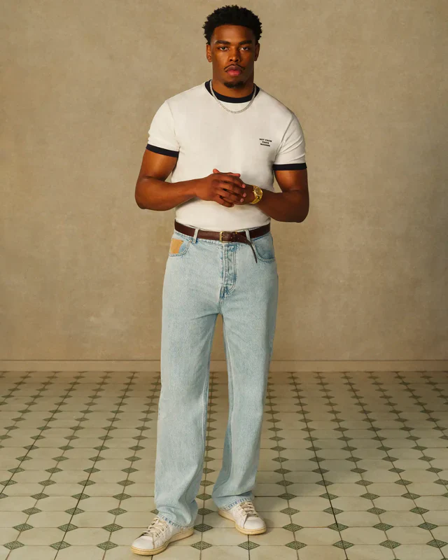 Drôle de Monsieur Contrasted Slogan Tee - Off White - Image 4
