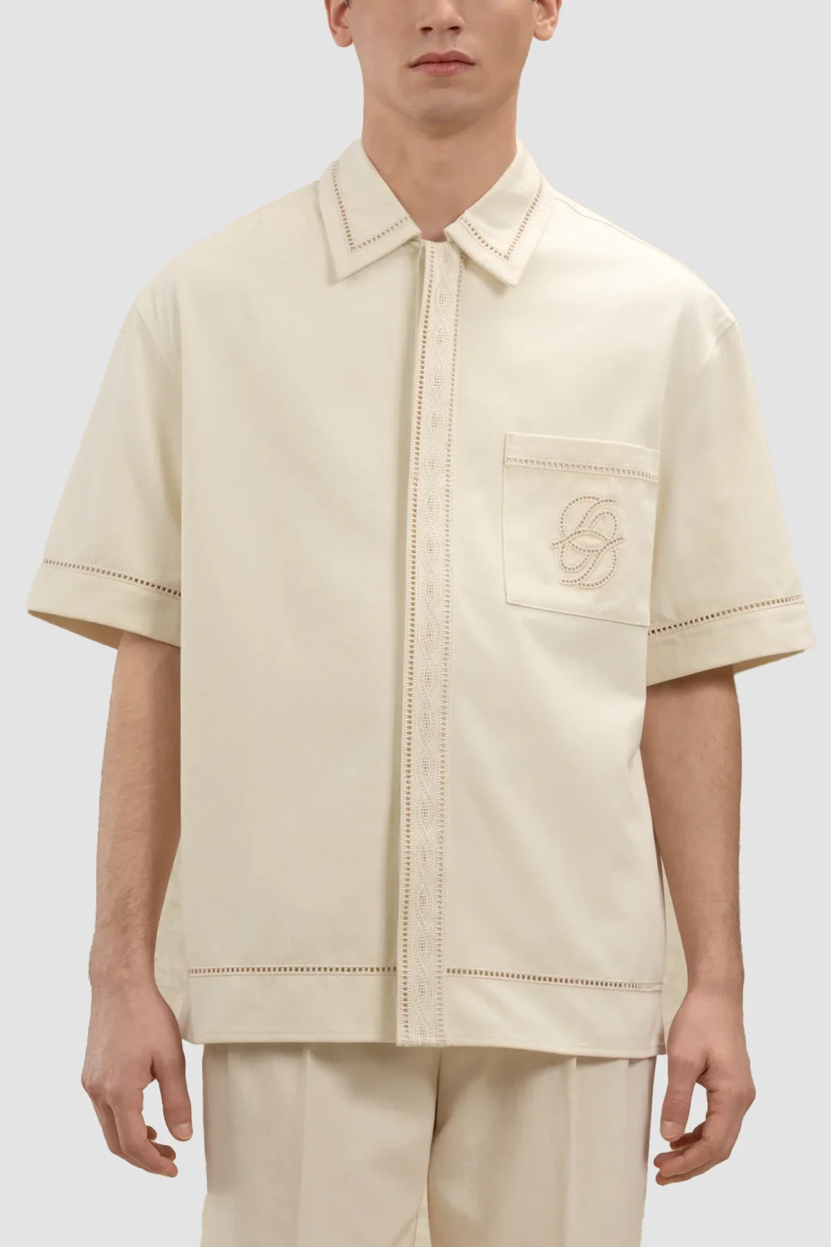 Drôle de Monsieur D Miroir Broderie Shirt - Off White
