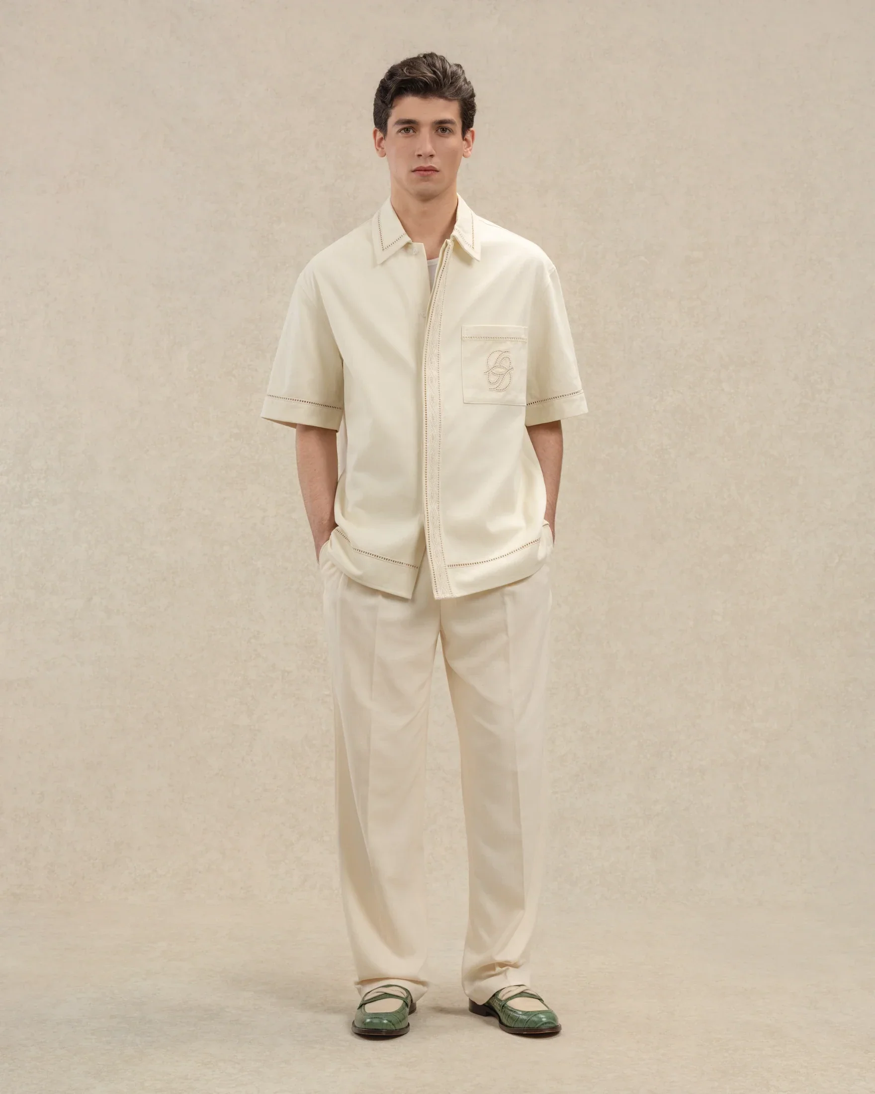 Drôle de Monsieur D Miroir Broderie Shirt - Off White - Image 2