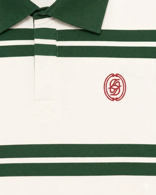 DrĂ´le de Monsieur D Ornament Striped Polo - Green - Image 2
