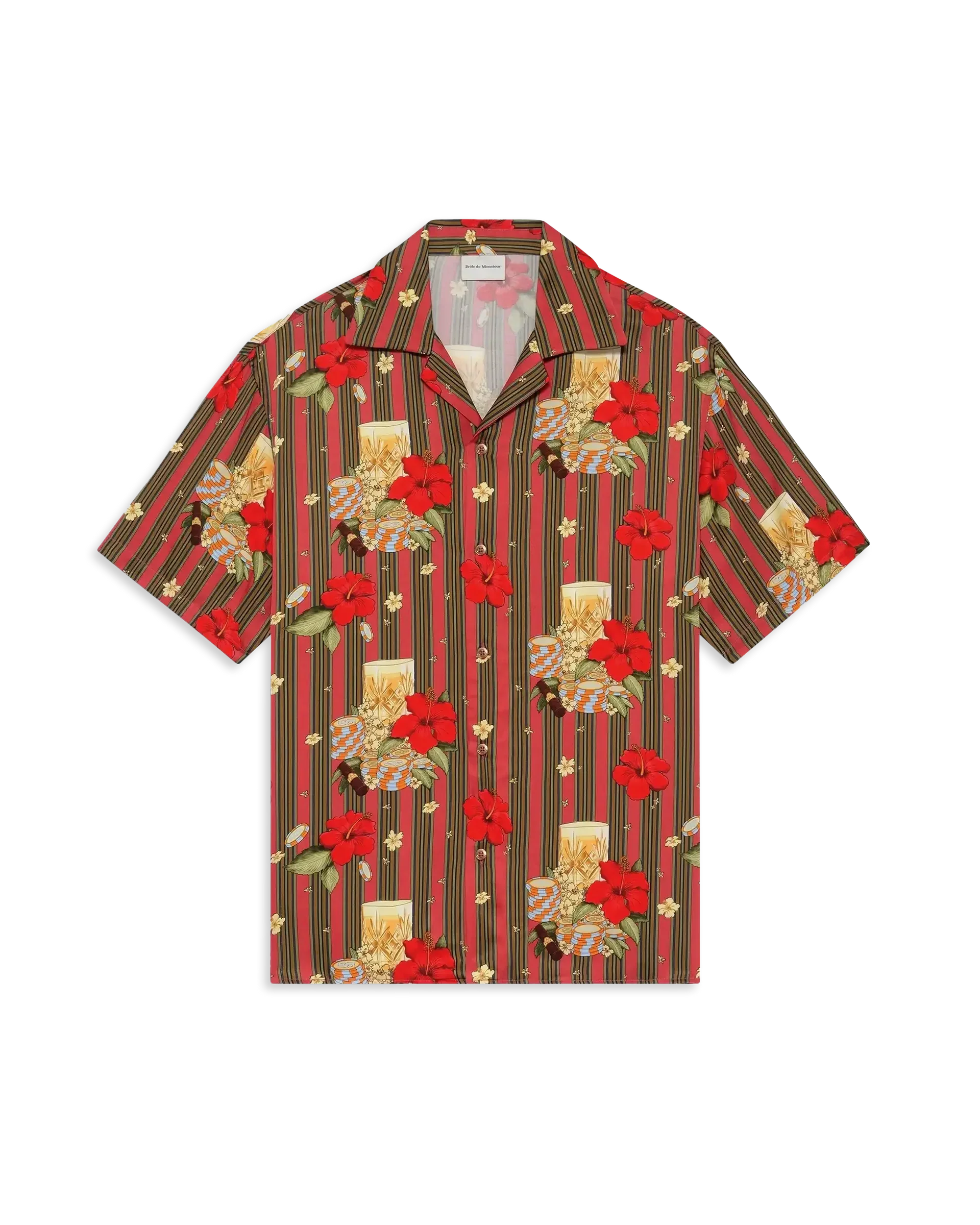 DrĂ´le de Monsieur Hibiscus Club Shirt - Red - Image 3
