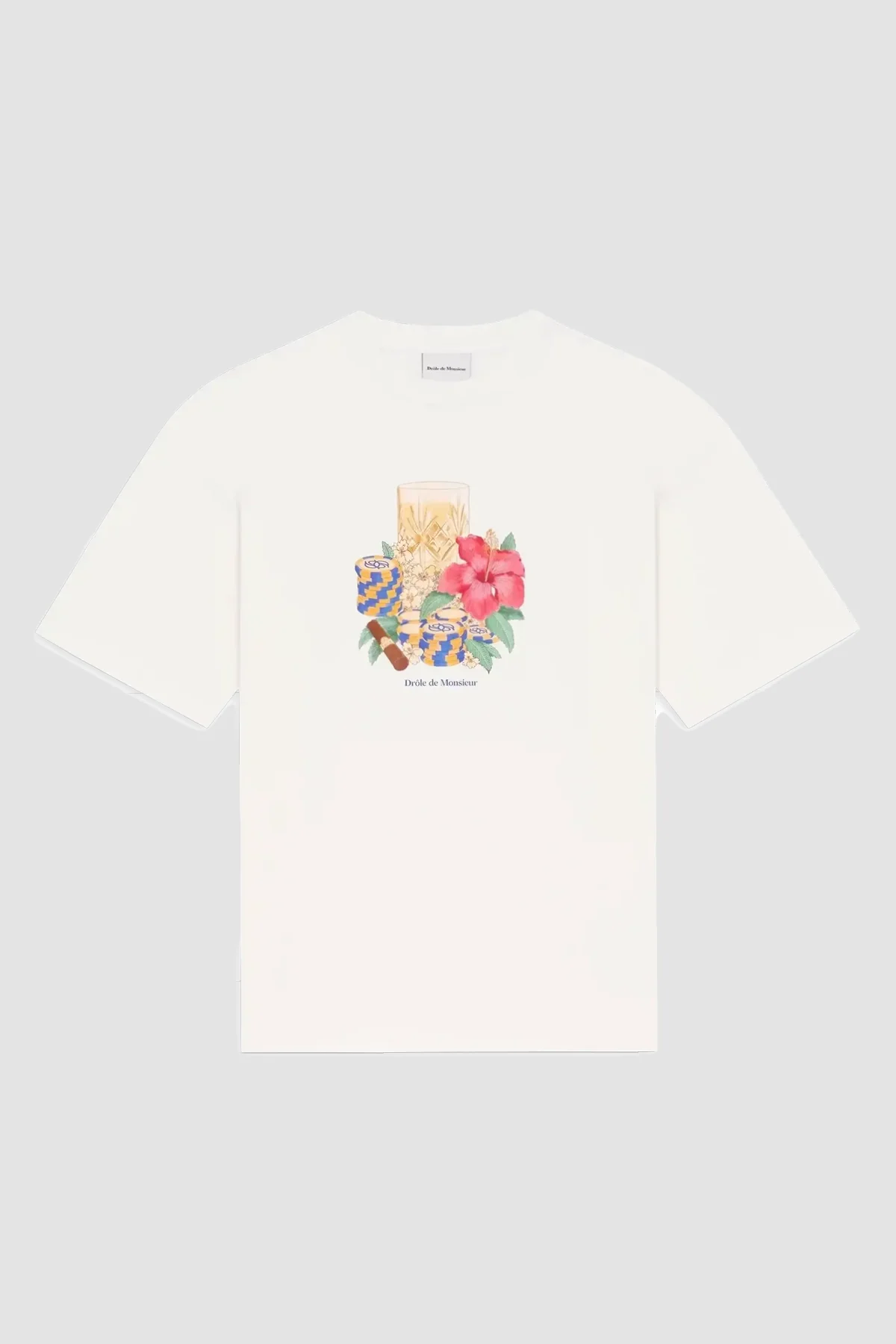DrĂ´le de Monsieur Hibiscus Club Tee - Off White