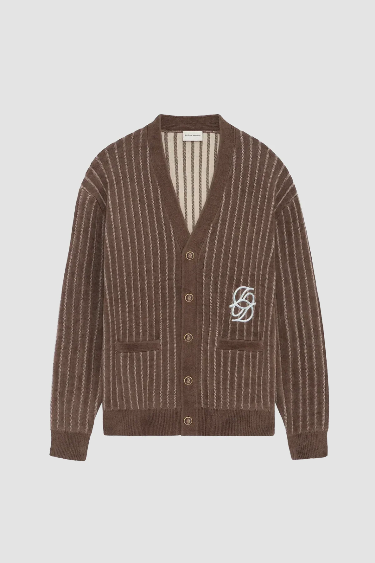 Drôle de Monsieur Monogramme Cardigan Sweater - Khaki