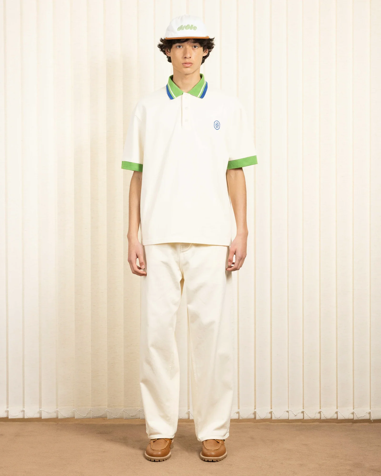 Drôle de Monsieur Piqué Tresse Polo - Off White - Image 2
