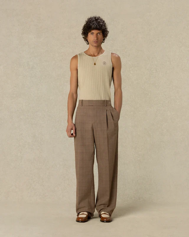 Drôle de Monsieur Prince Of Wales Golf Pants - Brown - Image 3