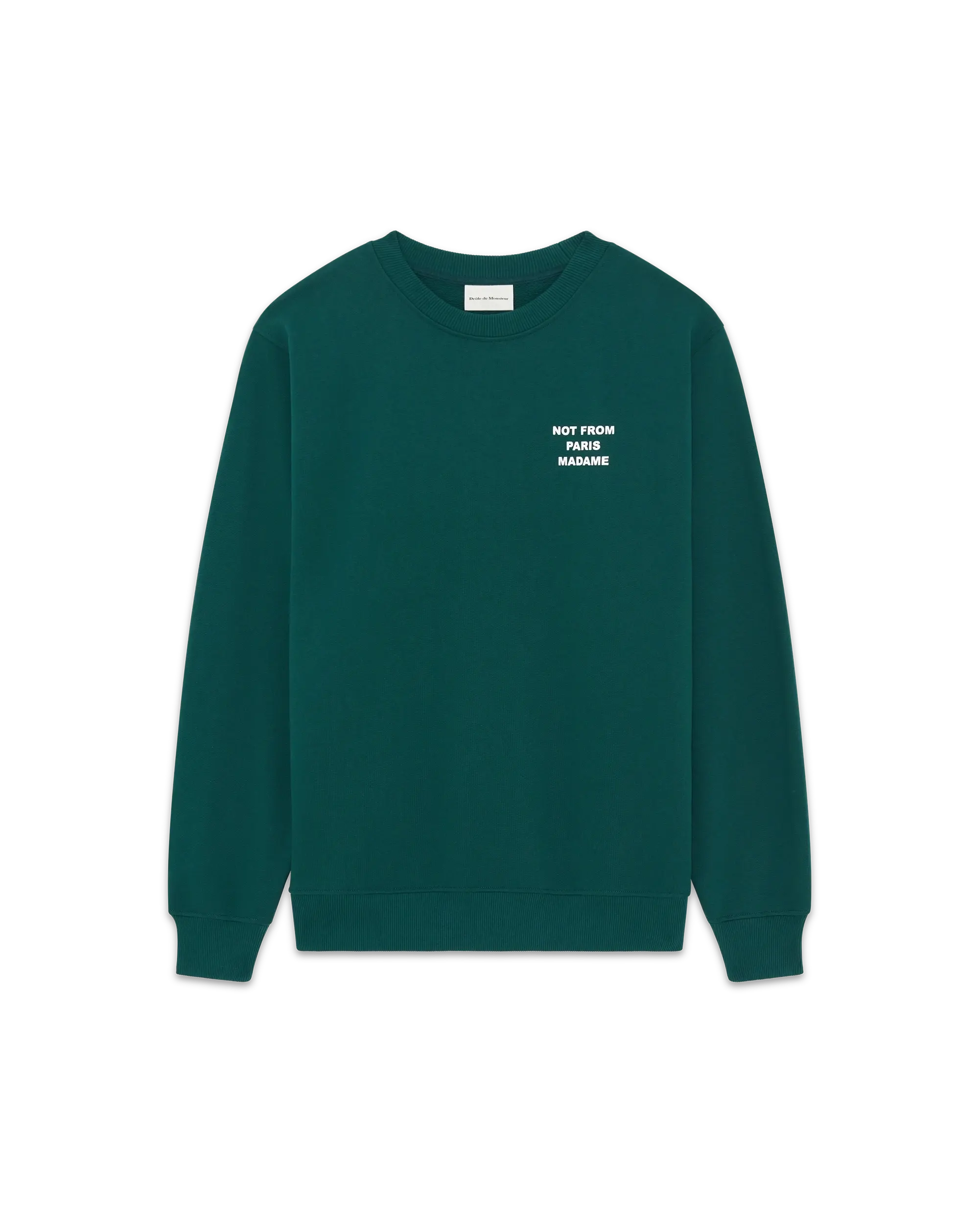DrĂ´le de Monsieur Slogan Crewneck - Dark Green - Image 2
