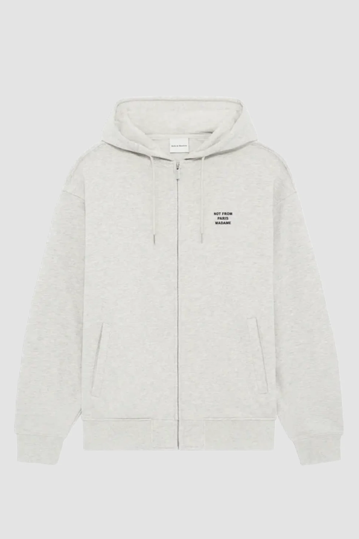 DrĂ´le de Monsieur Slogan Zip Hoodie - Grey