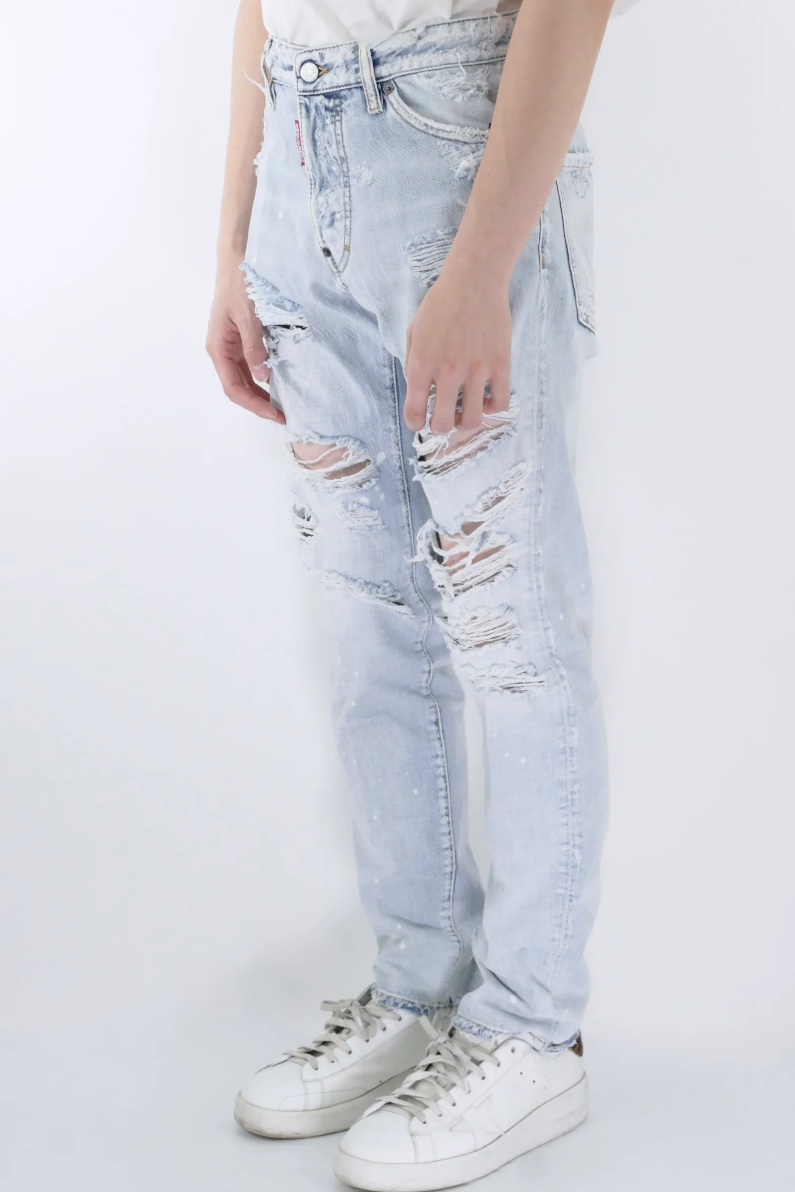 Dsquared2 Vintage Destroyed Cool Guy Jeans - Navy Blue - Image 2