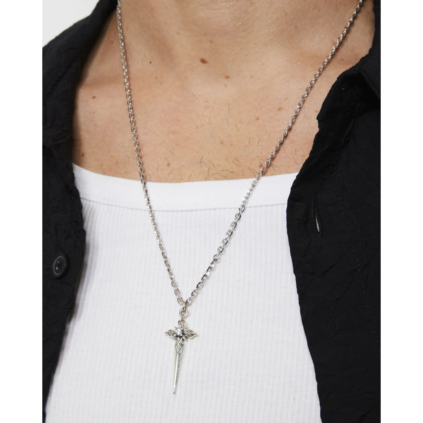 Emanuele Bicocchi Stella Ventis Dagger Necklace - Silver - Image 2