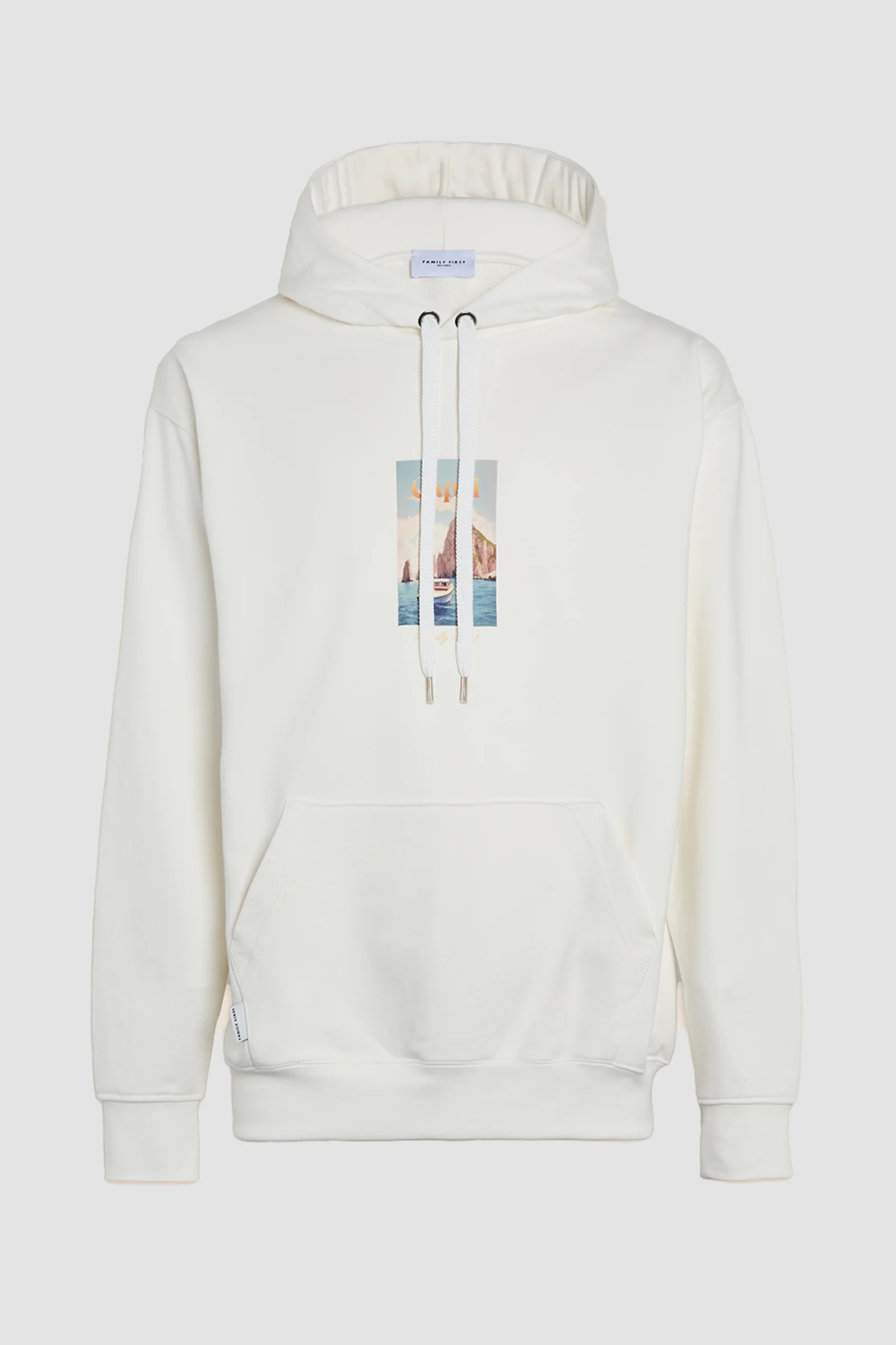Family First Capri Hoodie - White