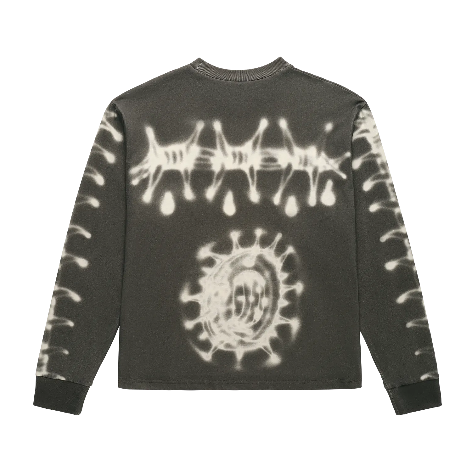 Fox Lab Airbrushed LS Tee - Charcoal - Image 2