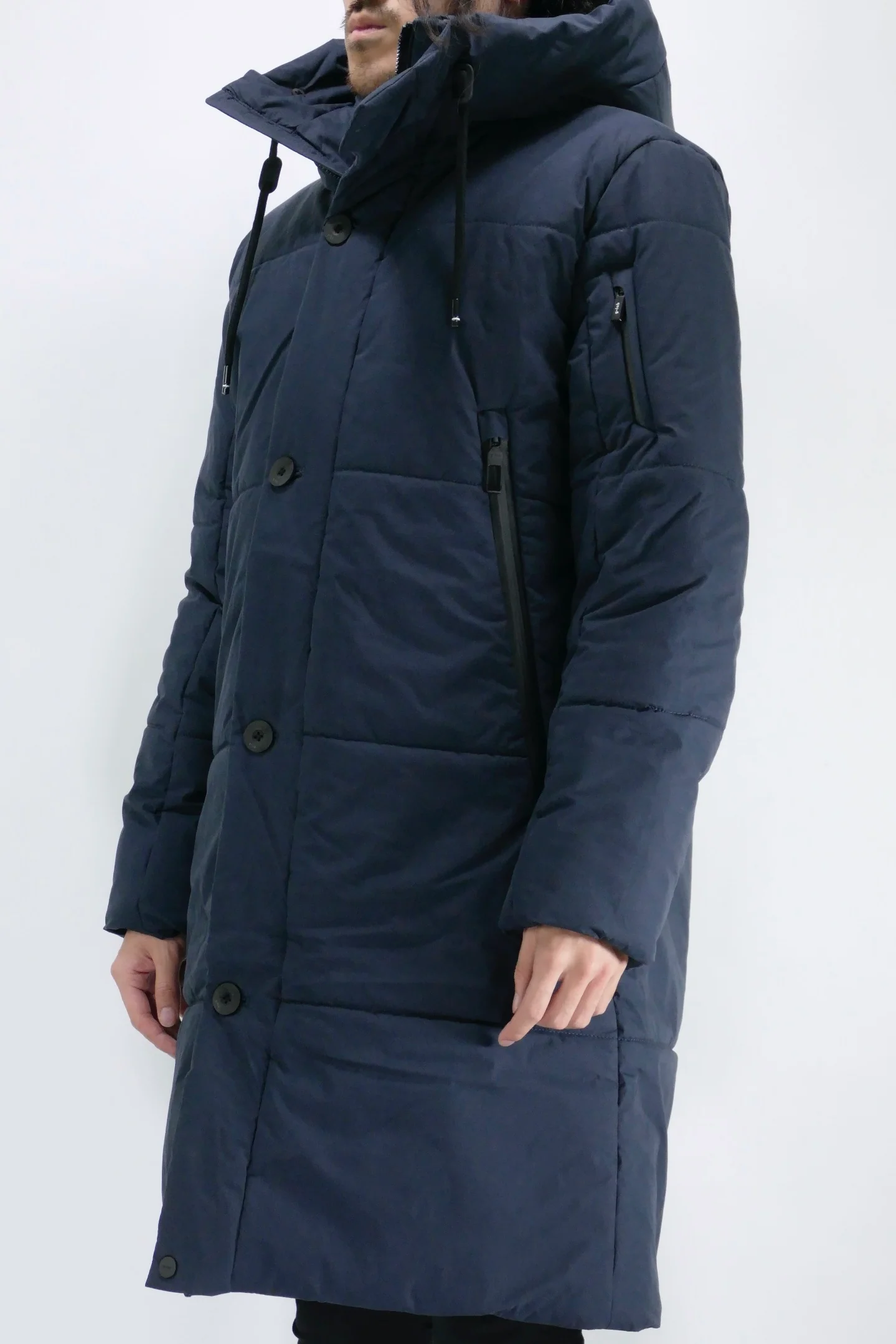 g-Lab Mens Eco *Parka Peak Quilted - Dark Navy - Image 2