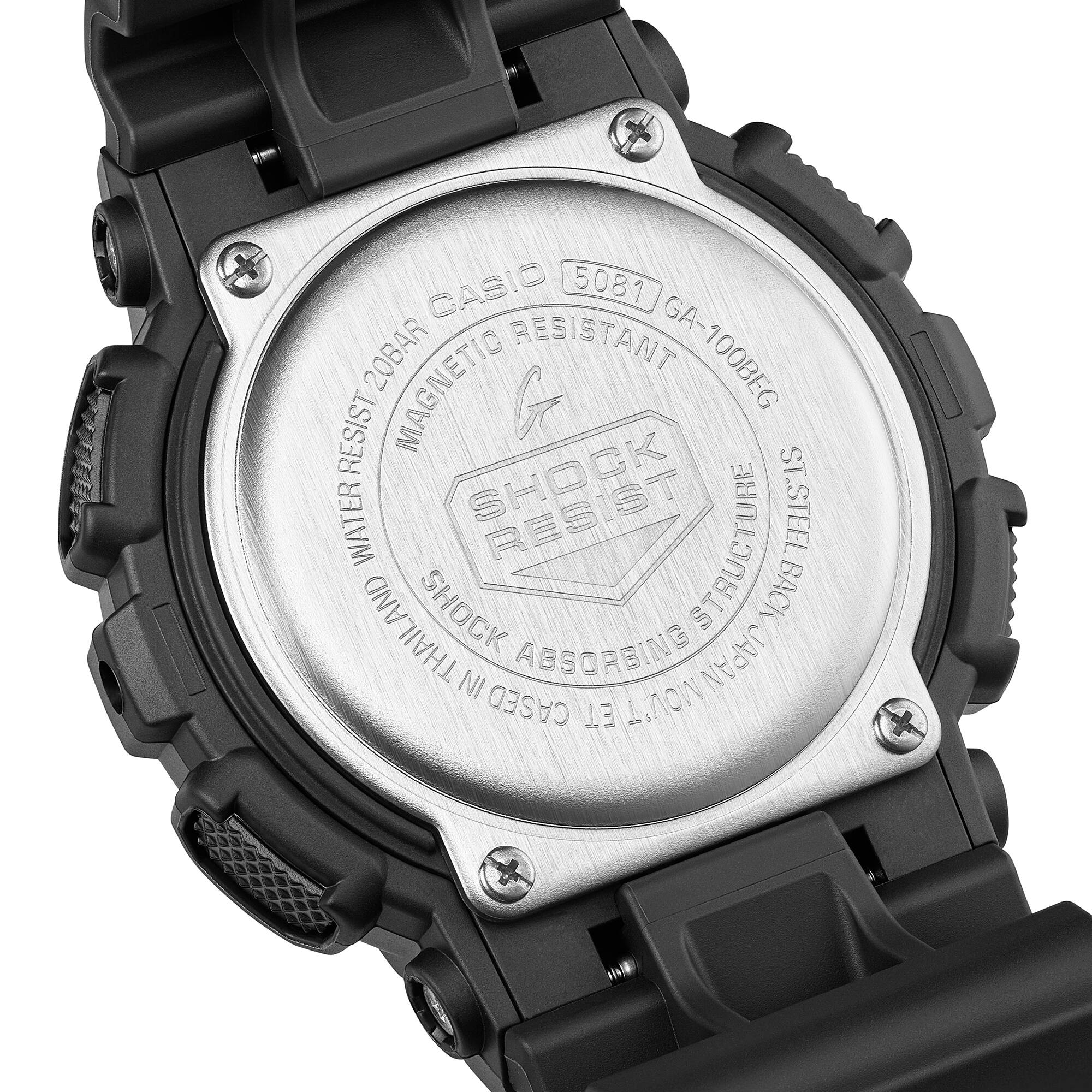 G-Shock GA-100BEG-1A Watch - Black/Electro Green - Image 2