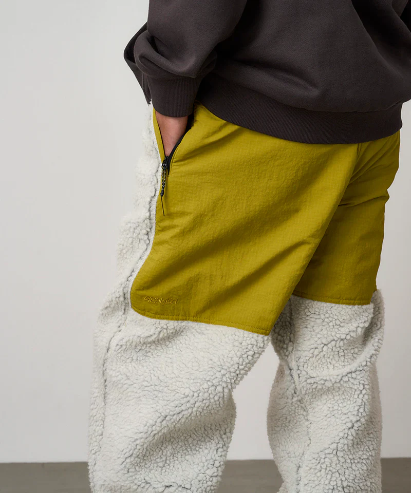 Gramicci Nylon Sherpa Pants - Natural/Chartreuse - Image 3