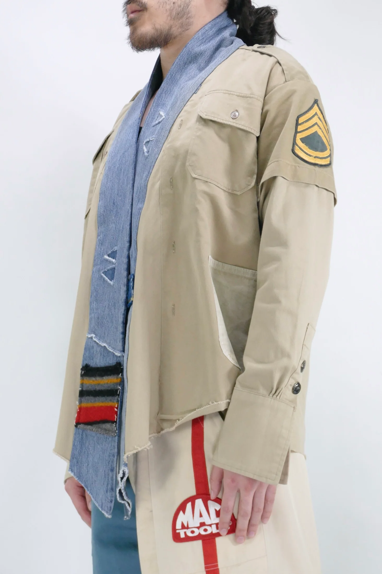 Greg Lauren Khaki Uniform G1 Kimono - Tan - Image 2