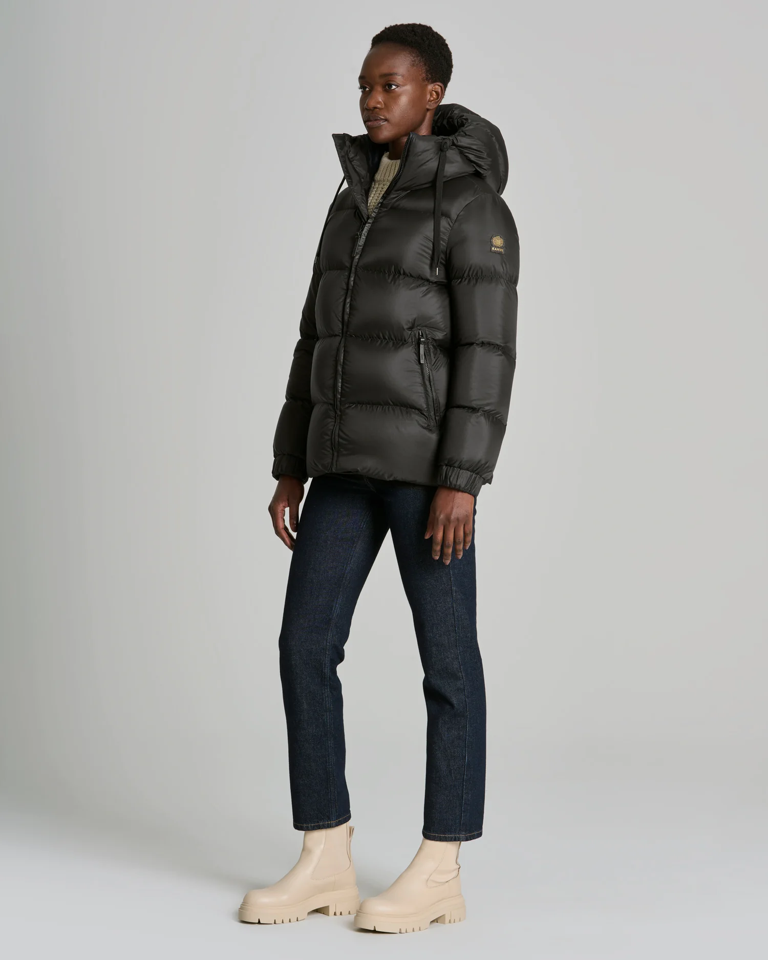 Kanuk Womens Down Jacket Molly STF - Dusty Black - Image 3