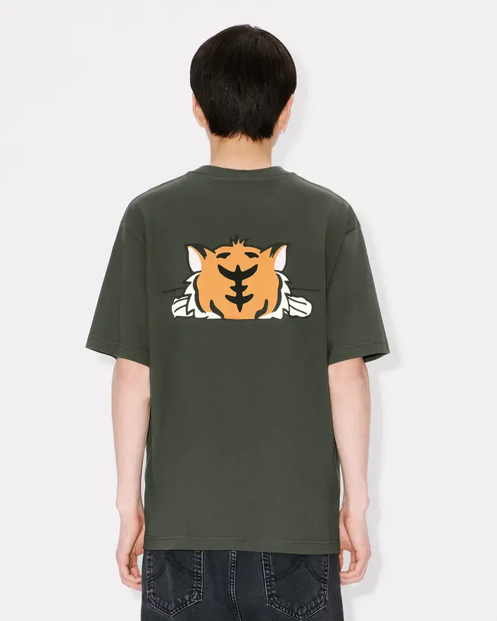 Kenzo Happy Tiger Oversized Tee - Khaki - Image 2