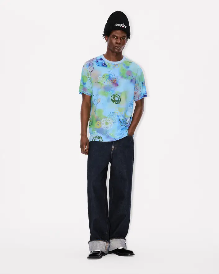 Kenzo x Futura 2000 Reversible Tee - Light Blue - Image 5