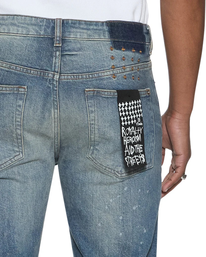 Ksubi Bronko Hendrix Blue Repair Jeans - Denim - Image 4