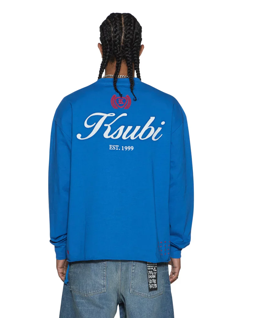 Ksubi Klasse Ekcess LS Tee - Bolt Blue - Image 2