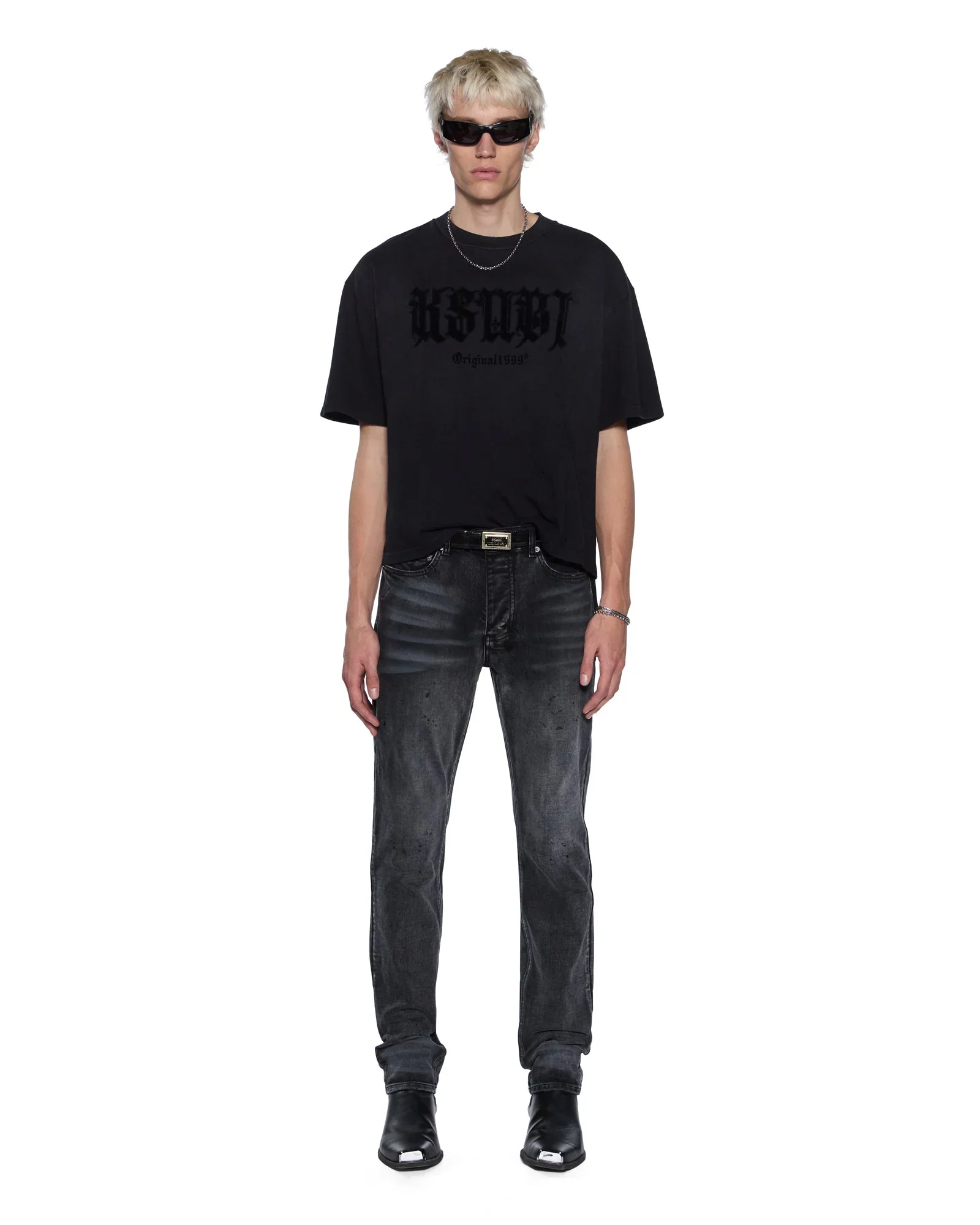 Ksubi Kstudio Halen SS Tee - Faded Black - Image 3