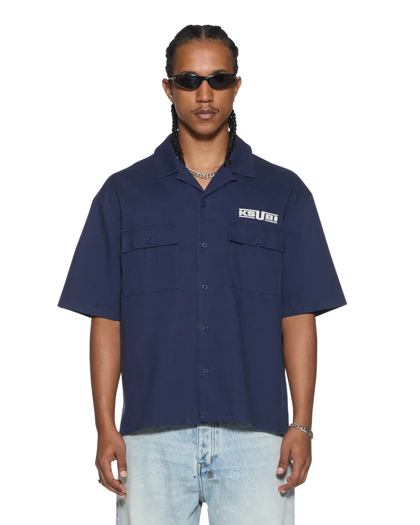 Ksubi Zoom Boiler SS Shirt – Navy - Image 2