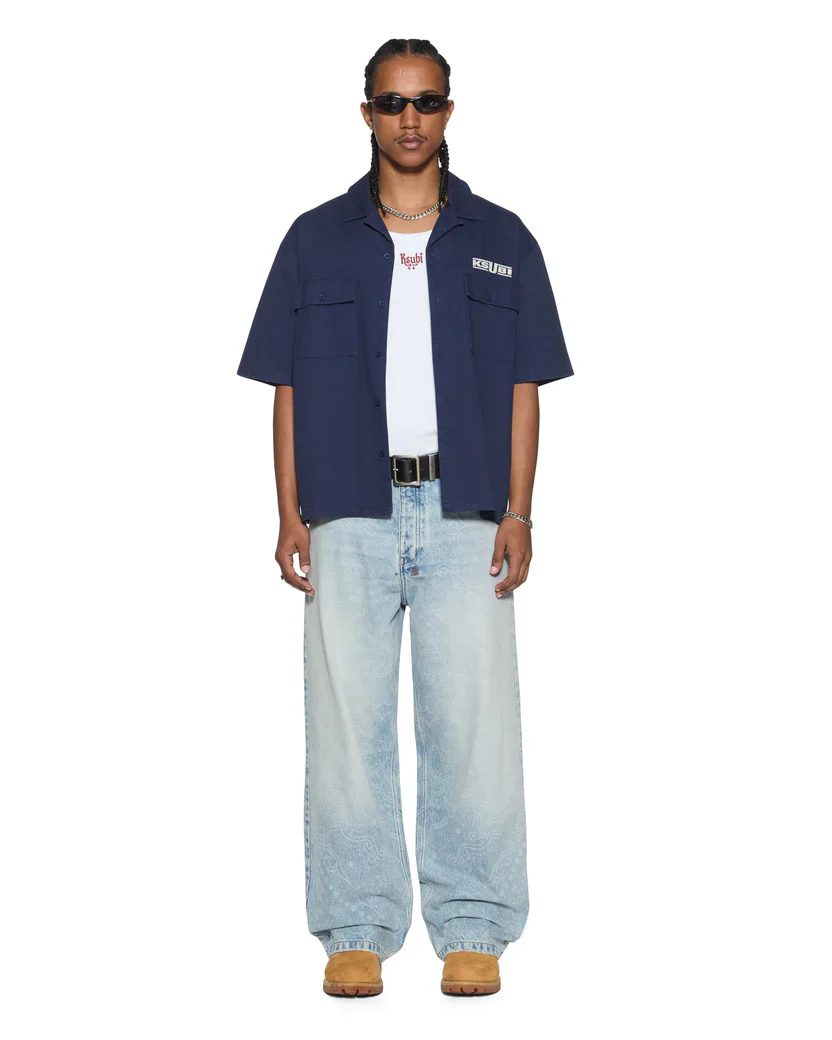 Ksubi Zoom Boiler SS Shirt – Navy - Image 4