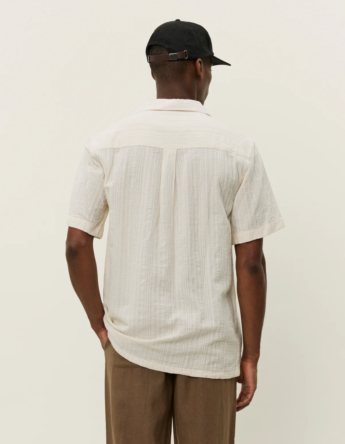Les Deux Charlie Stripe Structure SS Shirt 2.0 - Ivory - Image 2