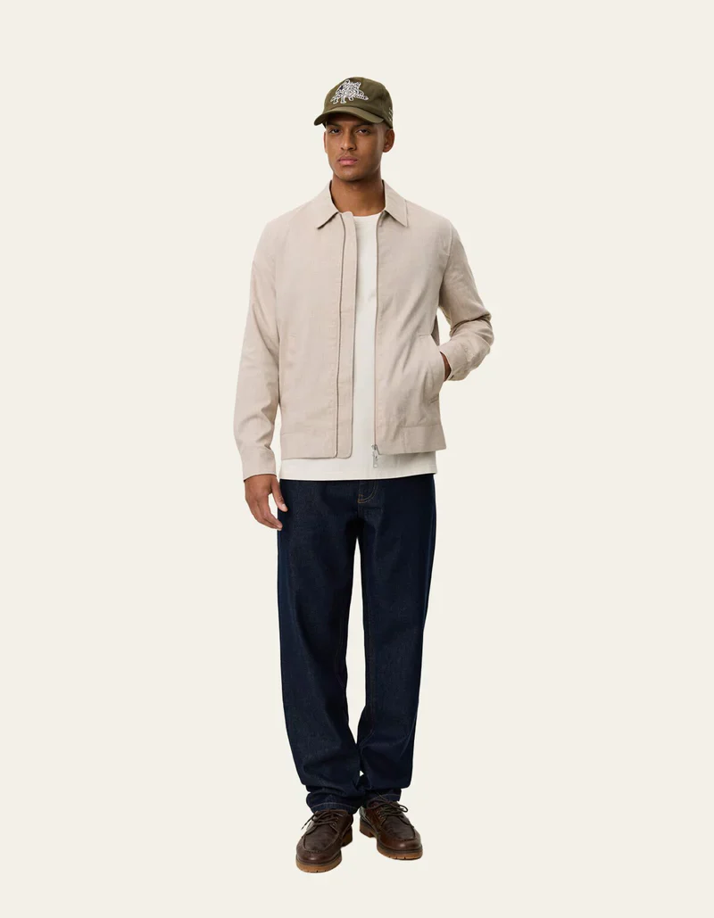 Les Deux  Como Coach Slub Jacket - Sand - Image 3
