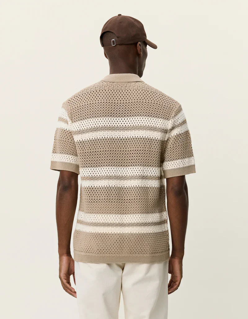Les Deux Gianni Knit SS Shirt - Dark Sand - Image 2