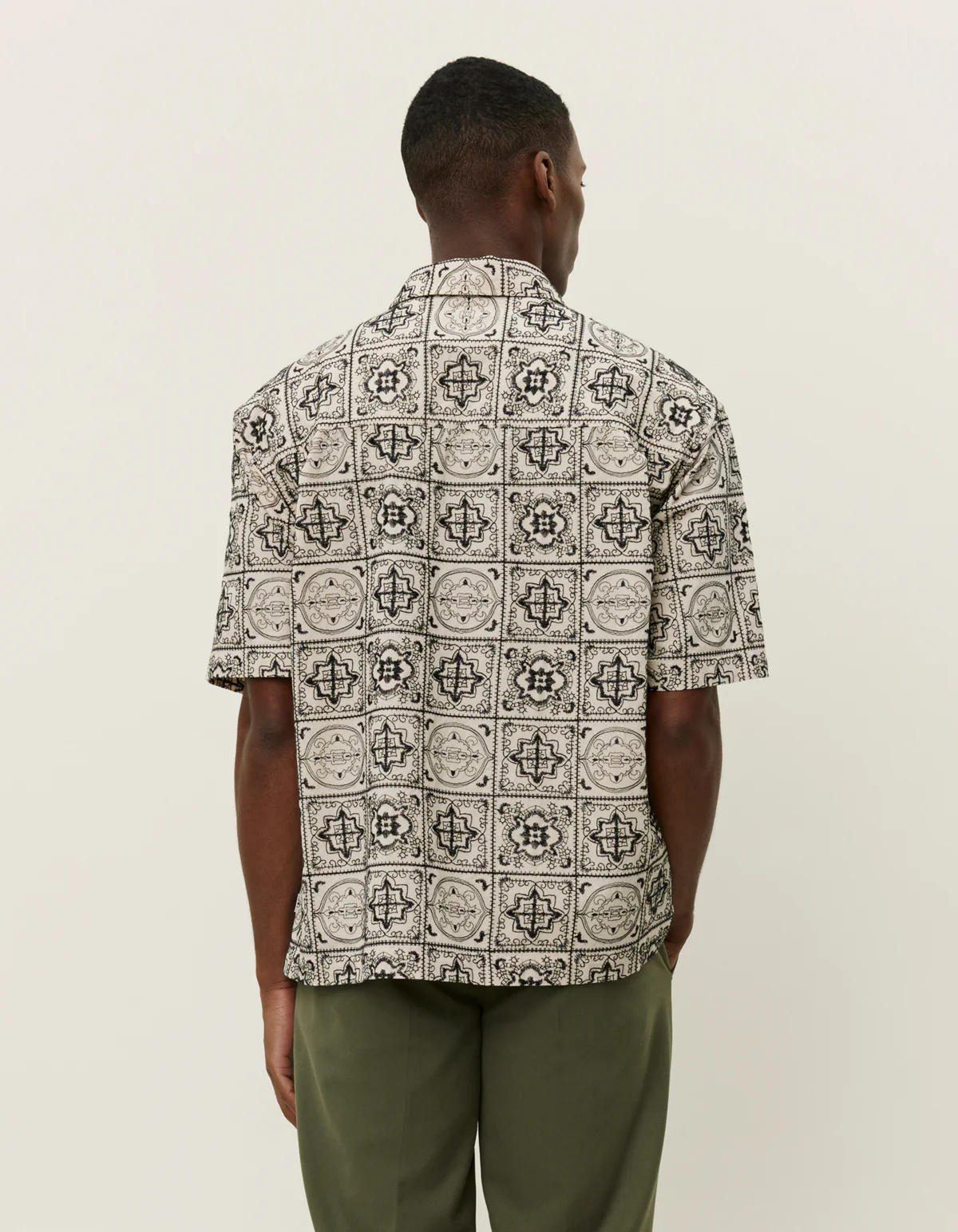 Les Deux Larry AOE Tile SS Shirt - Ivory - Image 2