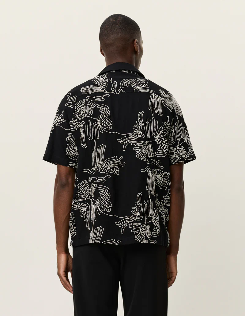 Les Deux Liam AOE Flower Shirt - Black - Image 2