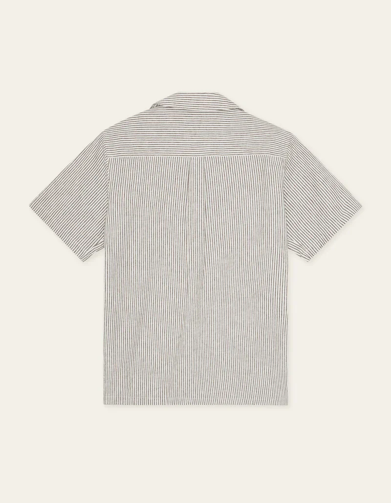 Les Deux Lukas Stripe Shirt - Teak - Image 2