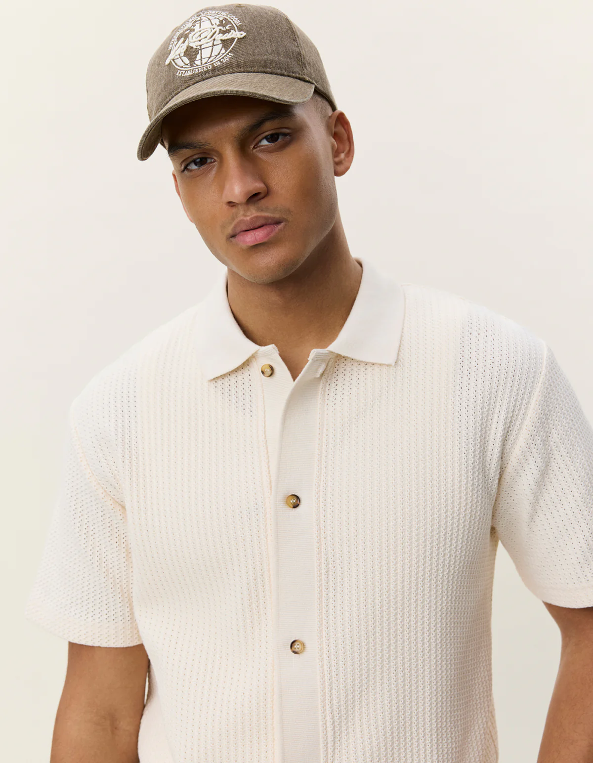 Les Deux Pointelle SS Shirt - Eggnog White - Image 3