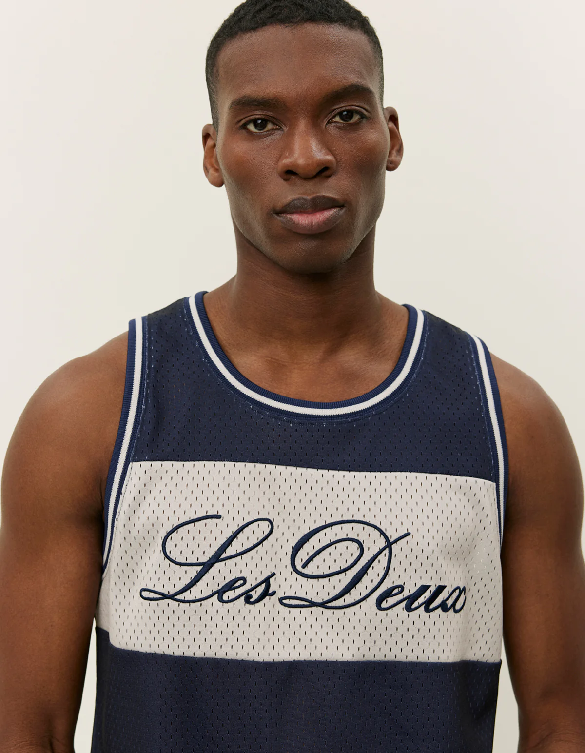 Les Deux Silas Mesh Tank - Dark Navy - Image 3