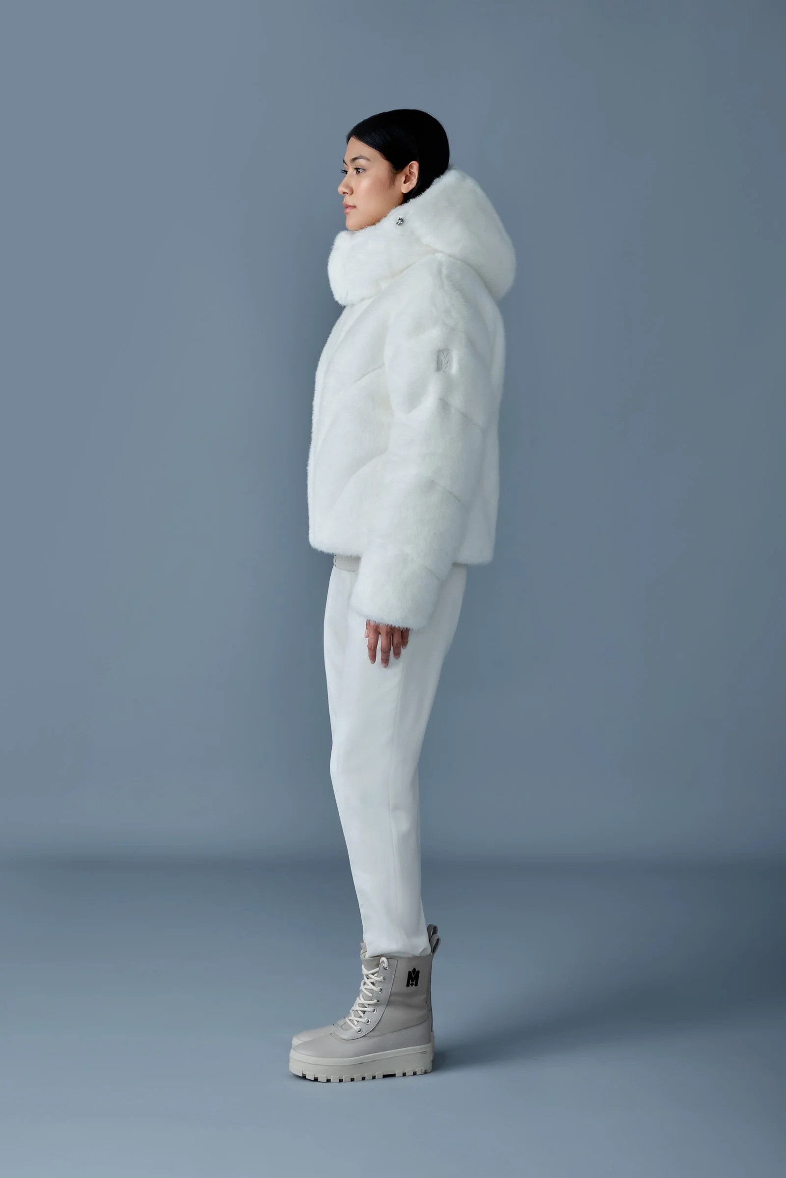 Mackage Womens Down Jacket Anik - Cream - Image 2