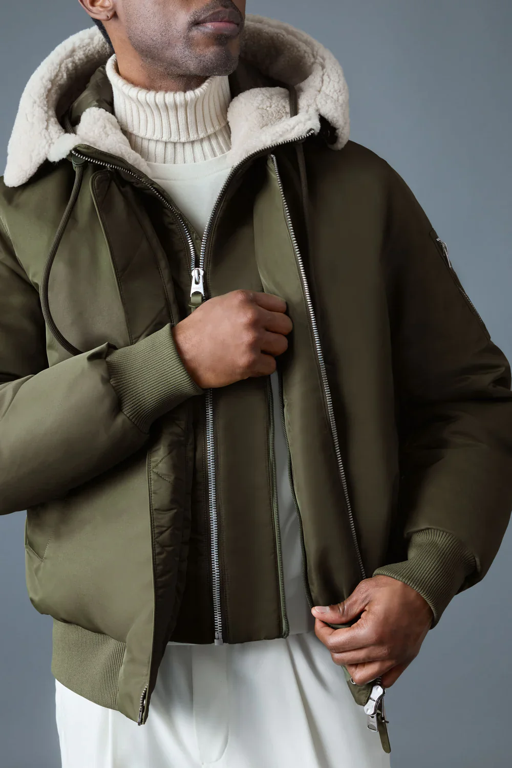 Mackage Mens Down Bomber August - Light Military - Image 4