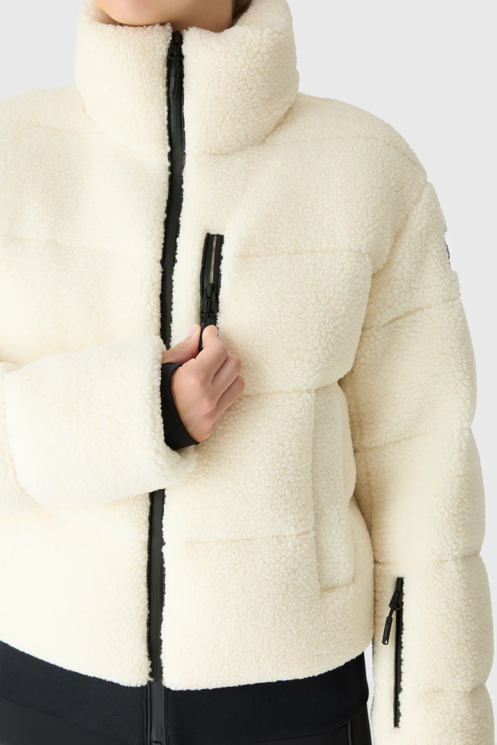 Mackage Womens Down Bomber Anaya - Cream - Image 6
