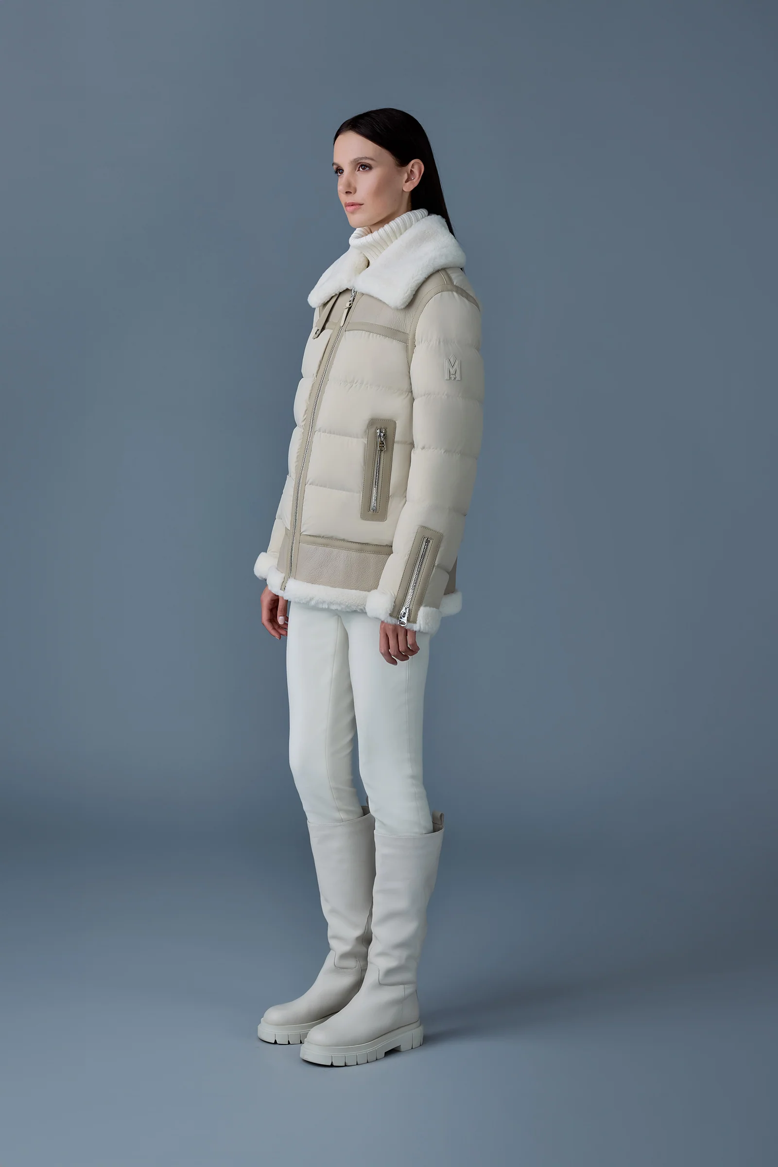 Mackage Womens Down Jacket Vanna - Trench/Natural - Image 2