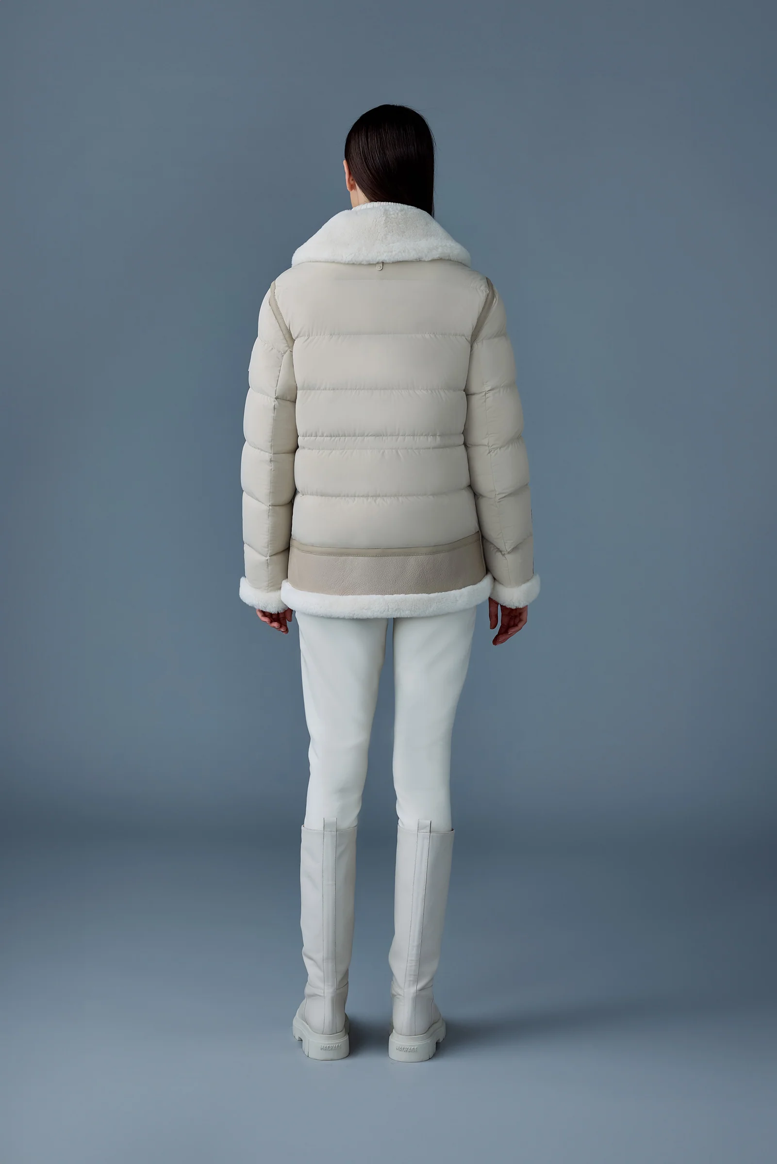 Mackage Womens Down Jacket Vanna - Trench/Natural - Image 3