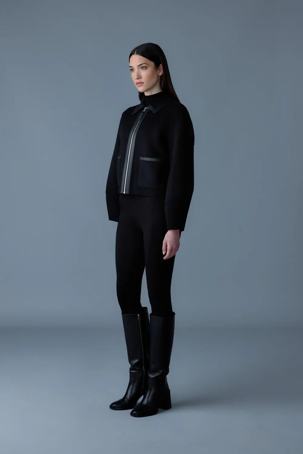 Mackage Womens Wind Wool Bomber Solana - Black - Image 2