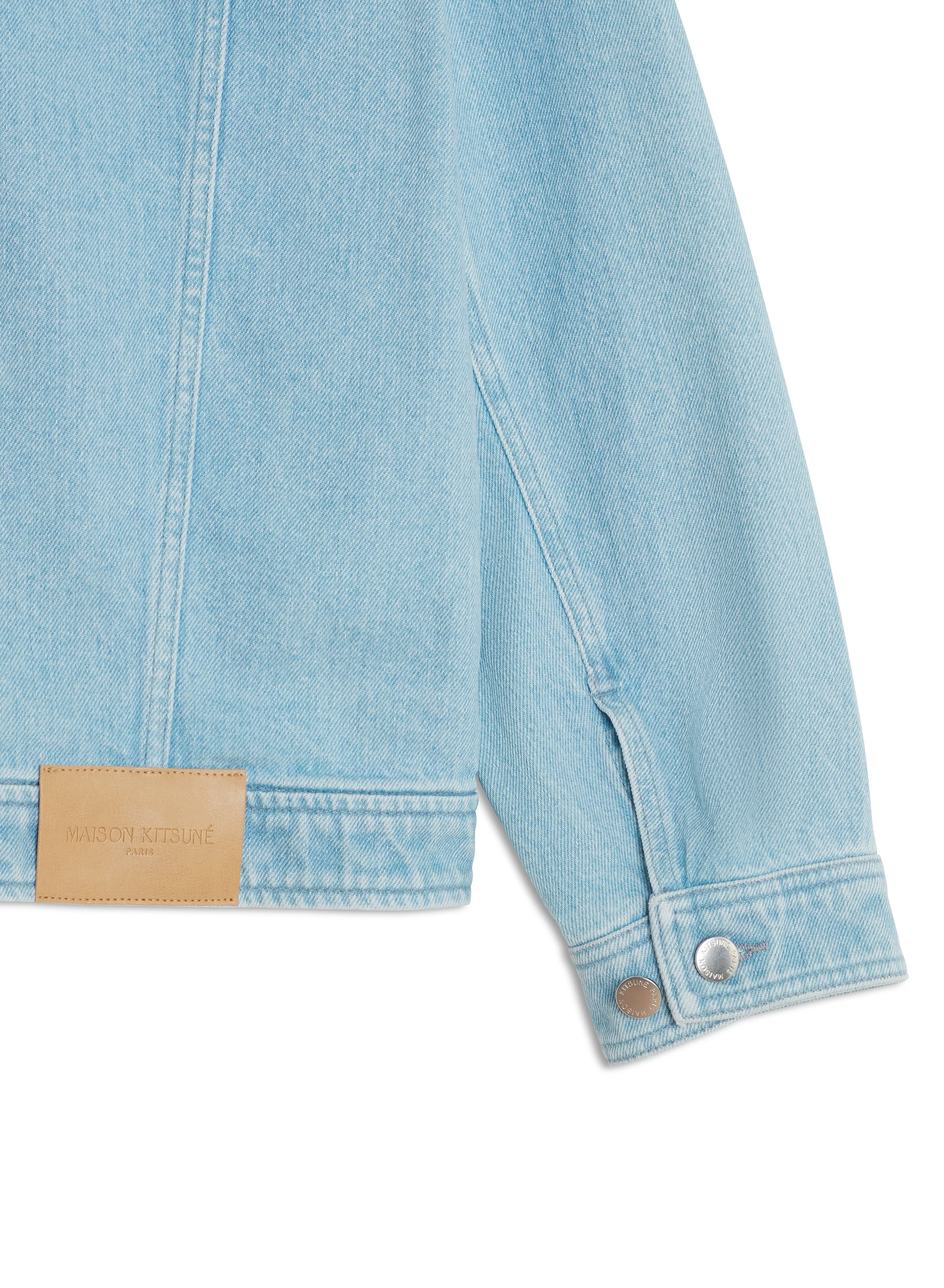 Maison Kitsuné Zipped Denim Jacket - Blue - Image 3