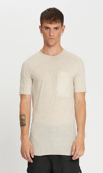 Masnada Double Pocket Tee - Grey - Image 2